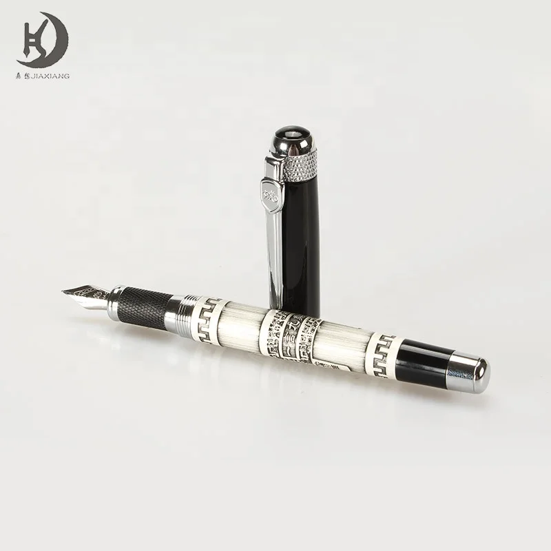 MSJINHAO 189 Promotional High Quality New Design Fountain Pen Advanced Engrave Noblest Ancient  Medium Fine Nib With Custom Logo