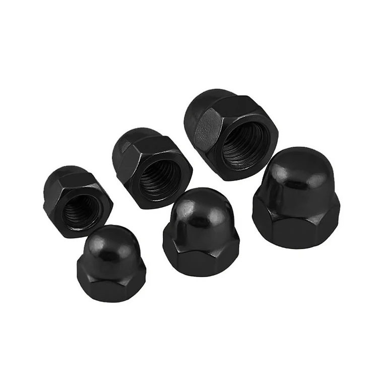 High quality m3 m4 m6 m8 m10 m12 m16 cap nut hex domed cap nuts steel cap nuts