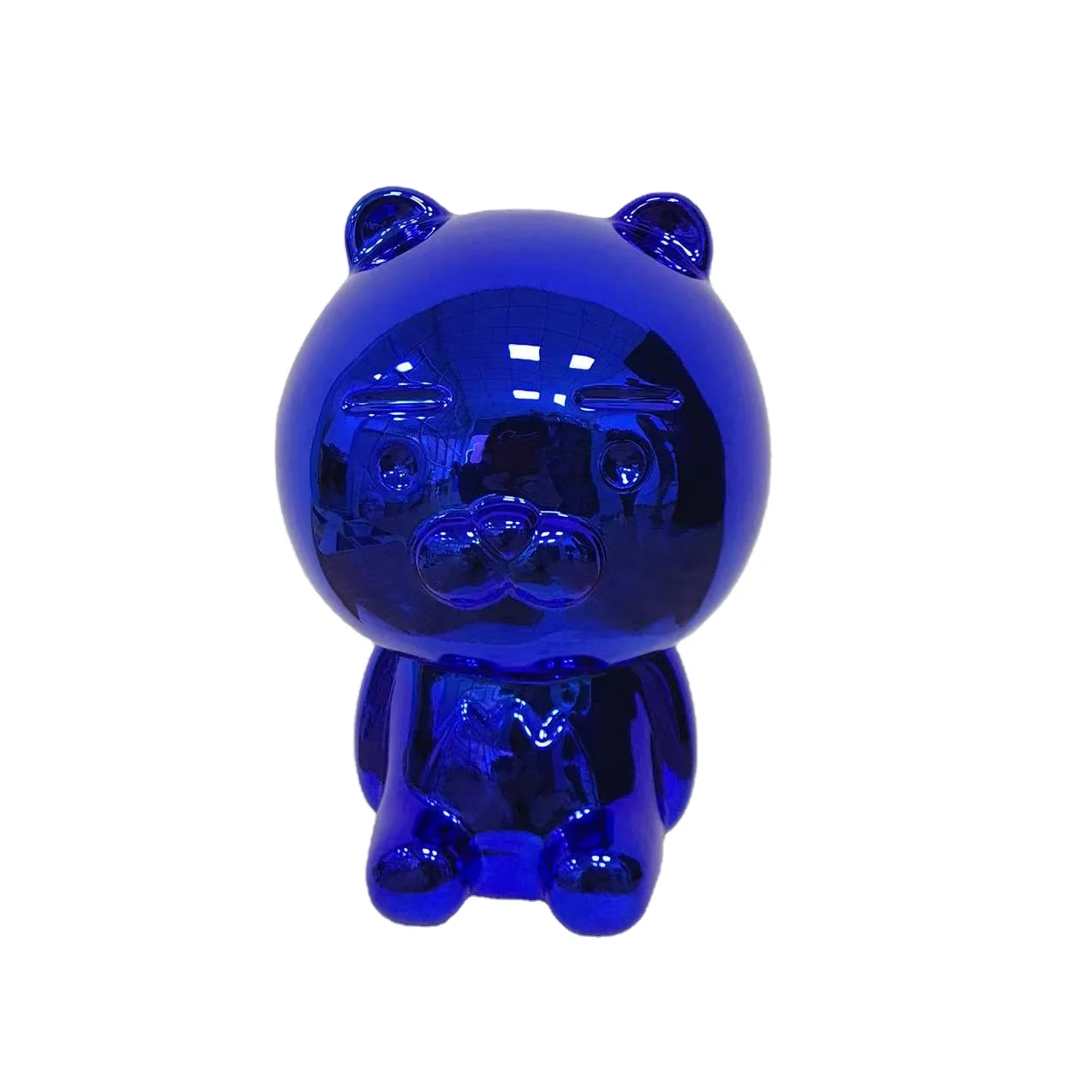 Window display Props Custom Design Mirror Blue Resin Bear