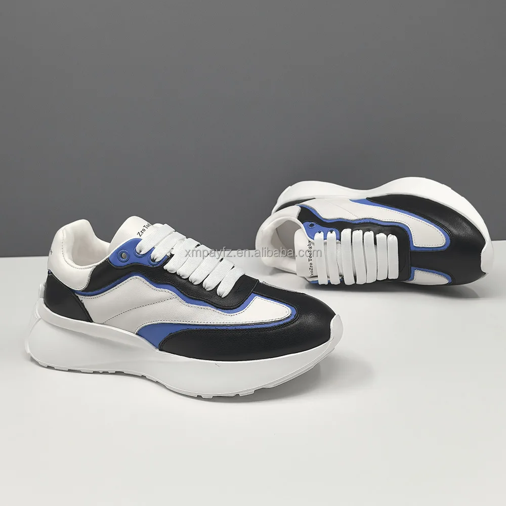 Custom MC Qu Original quality trainer for men designer brand High version cowhide Sports running shoes