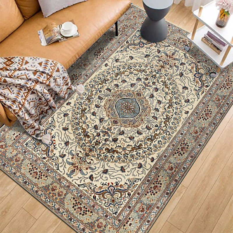 Living Room Silk Carpets Prayer Mat Thick Prayer Mat Luxurious Rugs Bohemian Rugs Washable Area Rugs