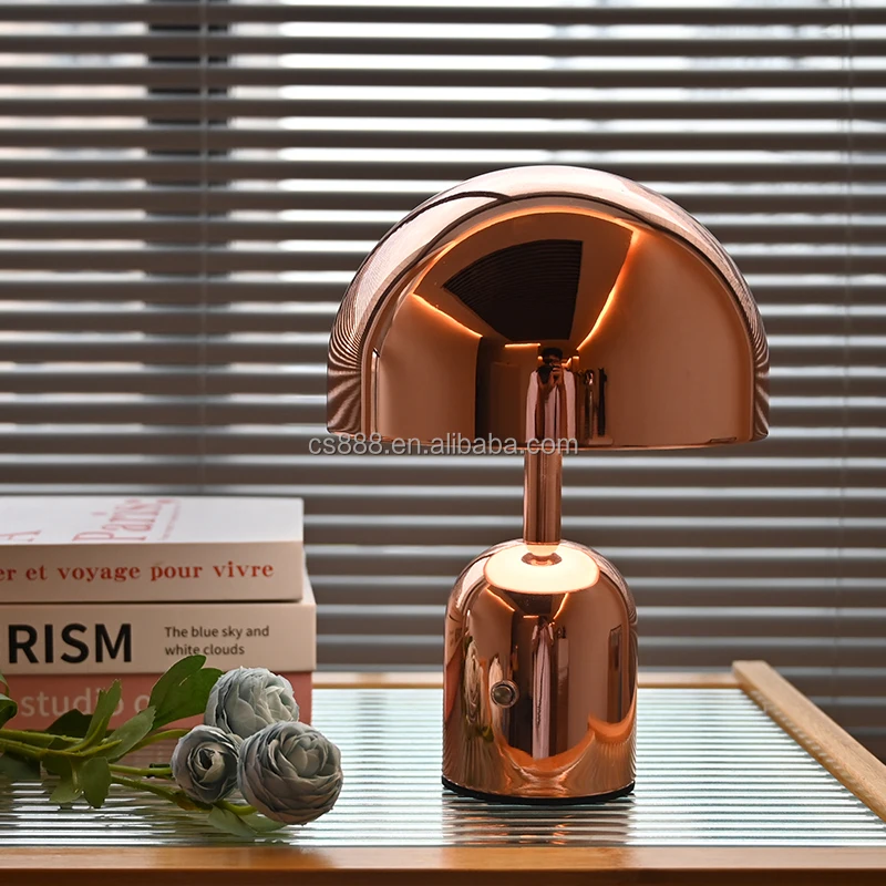 Electroplated rose gold Mushroom Lamp Restaurant Atmosphere Luxury Decor Contemporary Touch Sensor Bedside Table Lamp