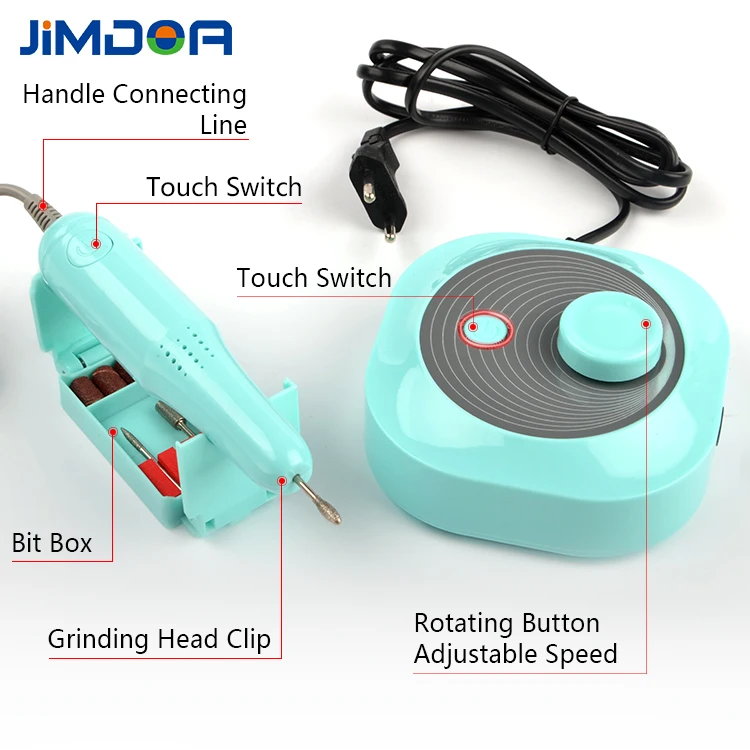 
Professional Finger Toe Nail Care Electric Nail Drill Machine Manicure Pedicure Kit Electric Nail Art File Drill 
