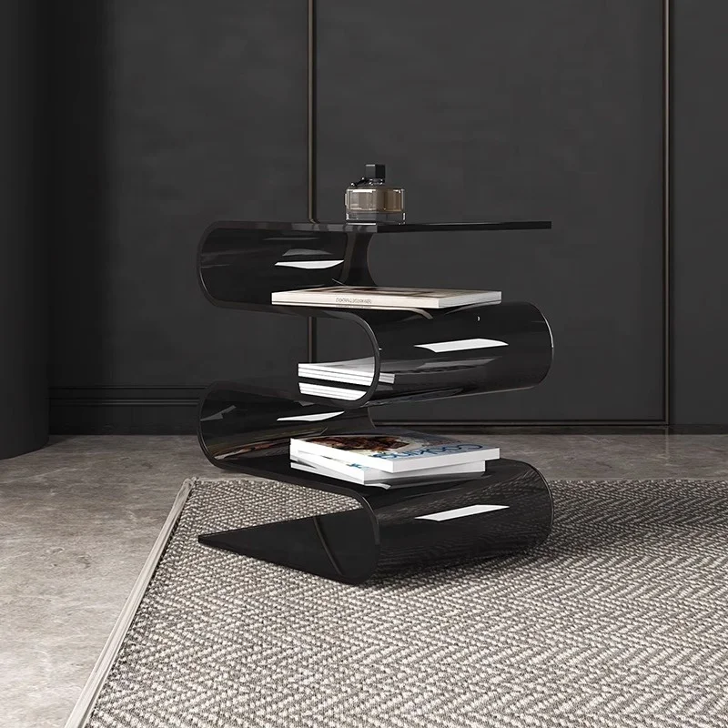 Nordic special-shaped light luxury acrylic table bedside table acrylic side table modern for sofa