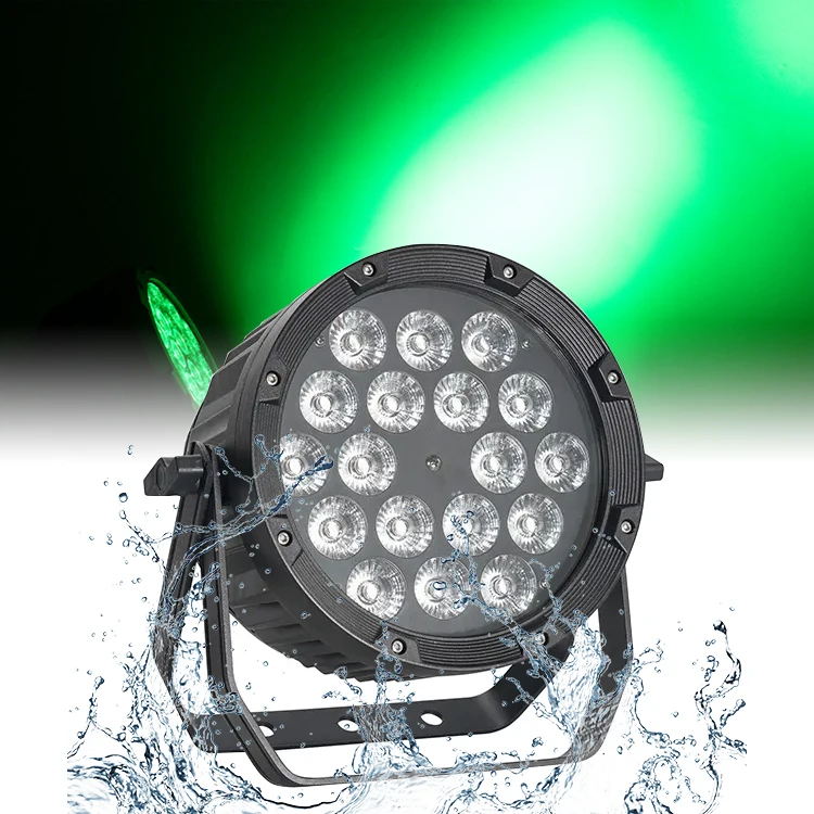 Ip65 водонепроницаемые 18x10 Вт Rgbwa Uv 6 в 1 смешивающие цвета Dmx512 светодиодные лампы для наружных проектов