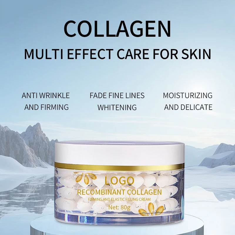 OEM Strong Dark Spot Cream Anti Wrinkle Whitening Pearl Beauty Face Recombinant Collagen Cream