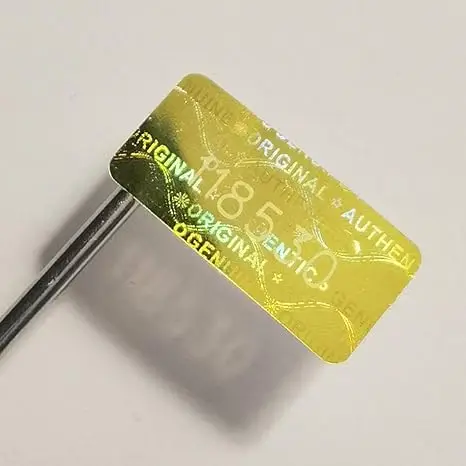 High Security Tamper Evident Seal Warranty Void Original Genuine Authentic Hologram Labels/Stickers Gold for Stuff Marking