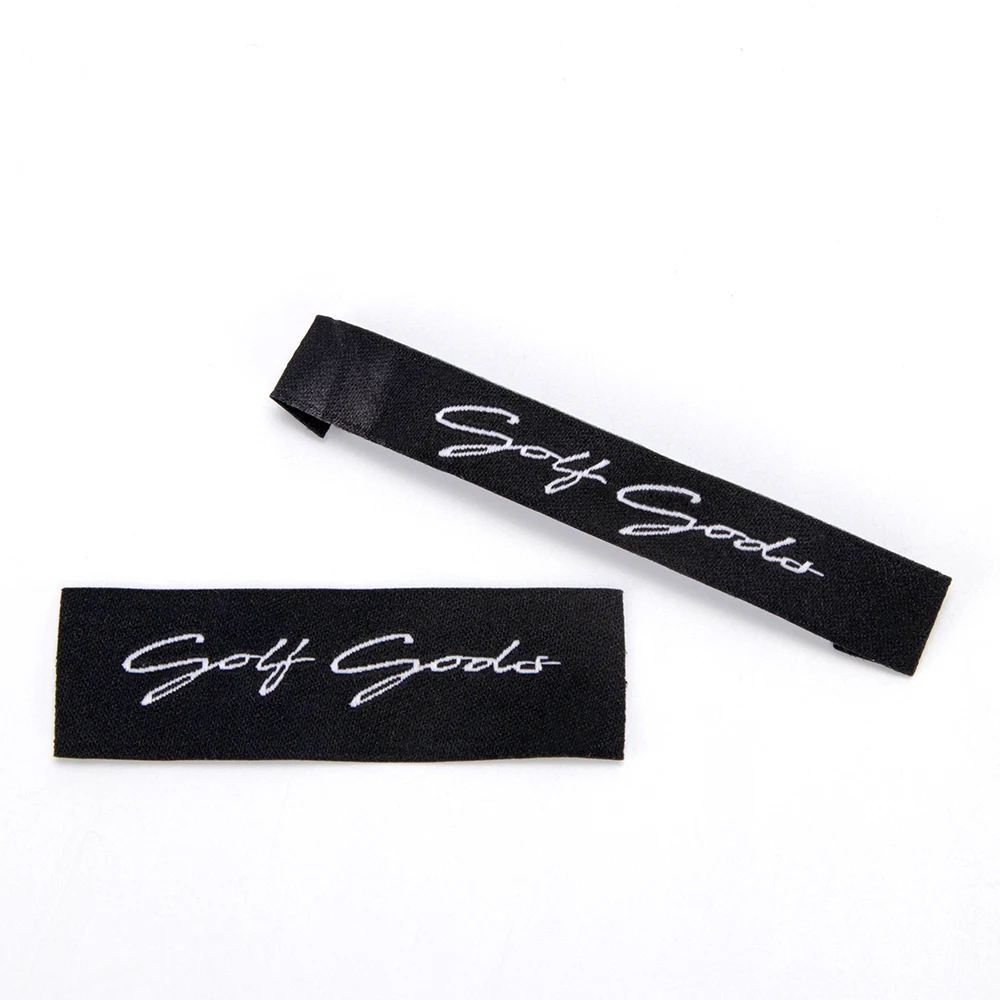 eco-friendly custom damask woven brand label for hats