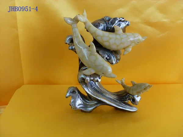 Hot Sale Resin Dolphins Sculpture Customized Marine Life Figurines for Home living Room TV Desk Ornaments