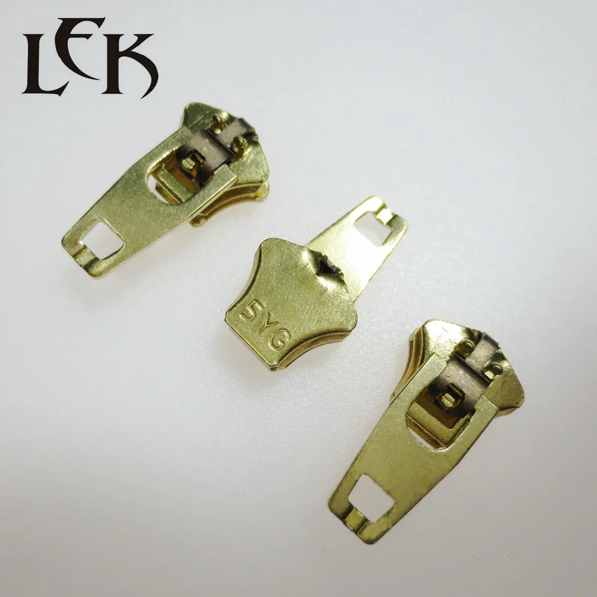 Plating  brass Puller Instant Fix Zip heads Spring double Lock ss zipper slider