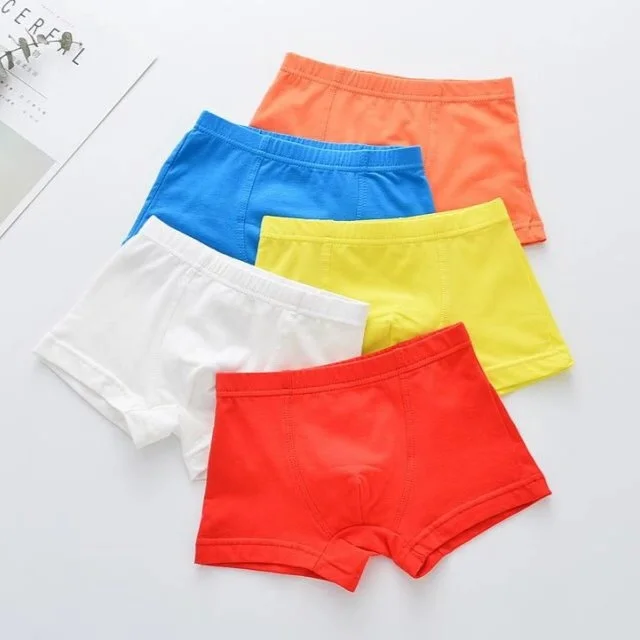 Wholesale High Quality 40S Combed Cotton Cute Number Printing Boy Underwear Kids Underwear
