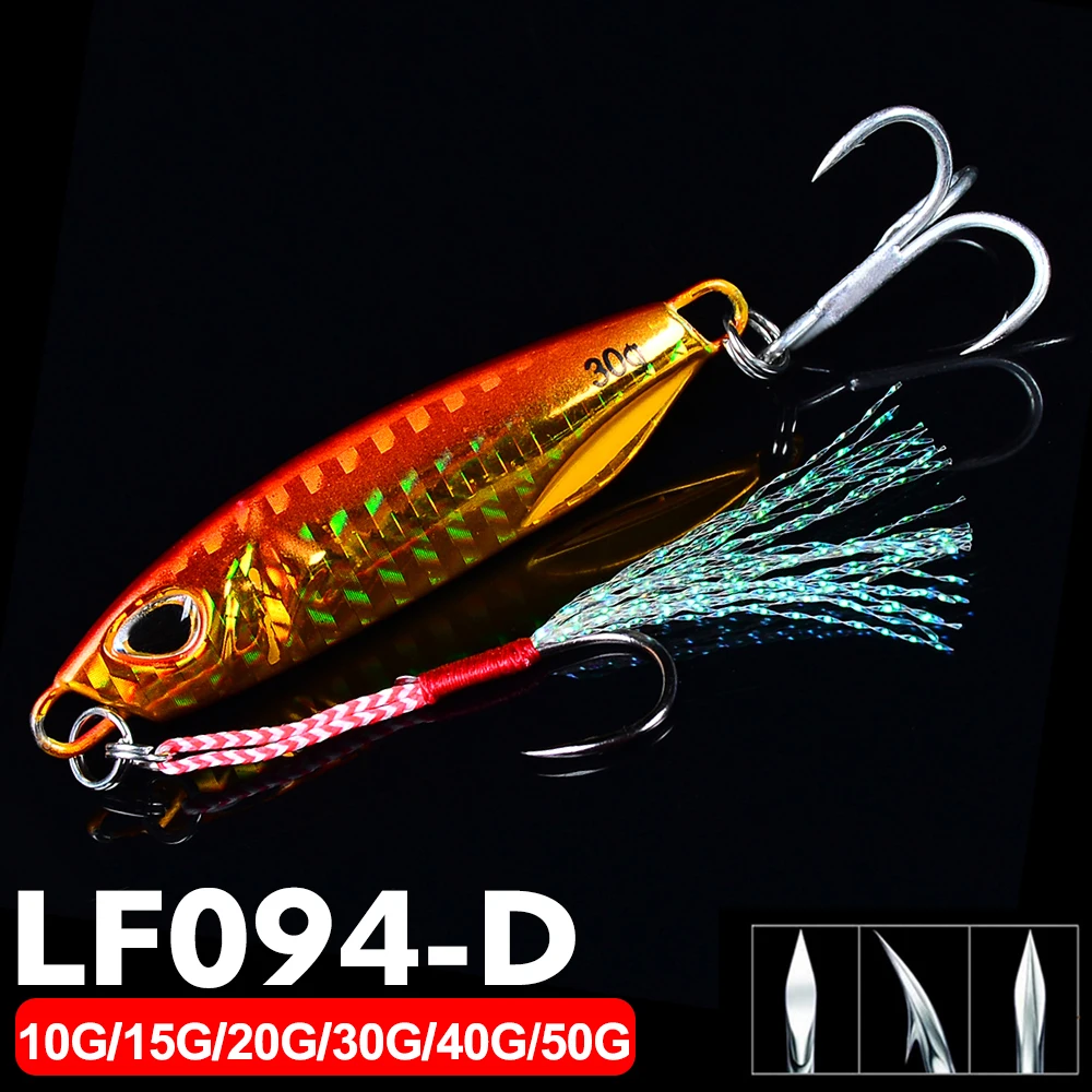10g 15g 20g 30g 40g 50g Wholesale Fishing Lures Saltwater Long Sinking Casting Fishing Lure Lead Metal Flat Jig Lead Lure