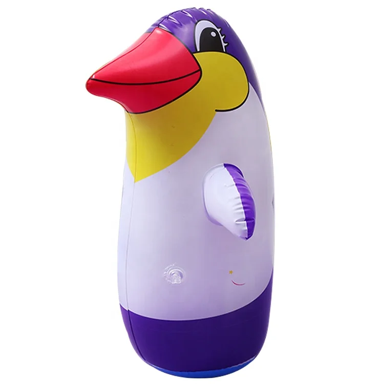 BS-t45 Wholesale eco-friendly pvc inflatable penguin tumbler and inflatable animal tumbler