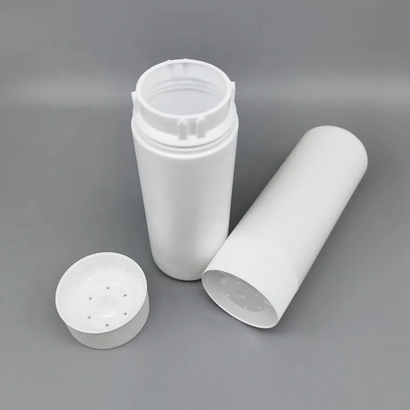 200ml HDPE Plastic Powder Bottle Left-right Switch Lock Pet Baby Talcum Powder Dry Powder Prickly Heat Packaging