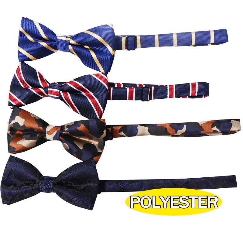 2024 Hot Selling Wholesale Luxury Best Design Bowtie High Quality Low MOQ 100% Polyester Jacquard Bow Tie For Business Men