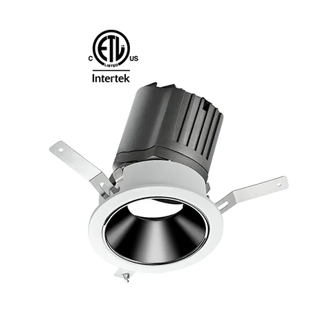 Modern Decorative Aluminium Housing Clear Lighting Hotel Ceiling Recessed Adjustable COB Round LED Downlight