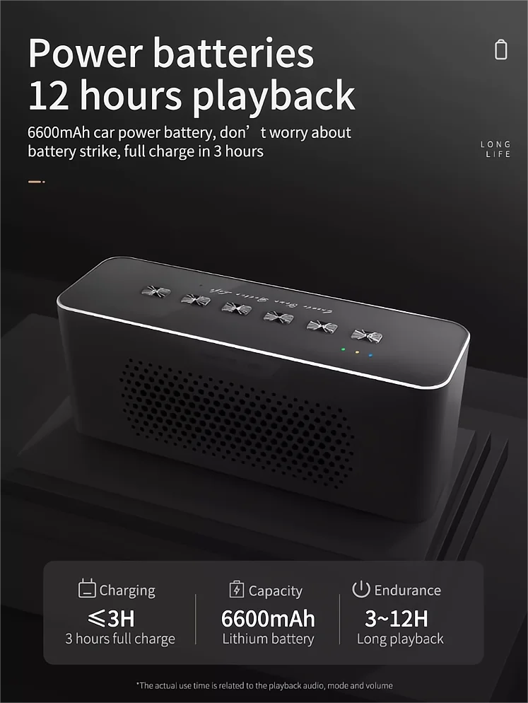 High-end Portable Wireless Bluetooth Speaker With Explosive Metal Subwoofer Dual Stereo Sound DSP Heavy Dynamic Bass System TWS