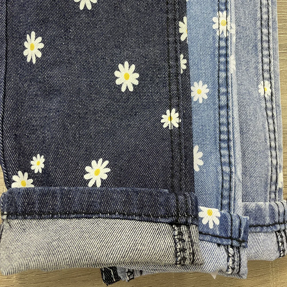 New Style Yarn Dyed Indigo Printed 100% Cotton Denim Fabric Stretch Fabric for Pants Jeans Jacket