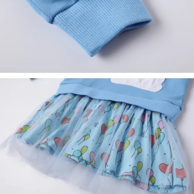 
PHB 40486 cartoon design fashion fall long sleeve girls overall dress 