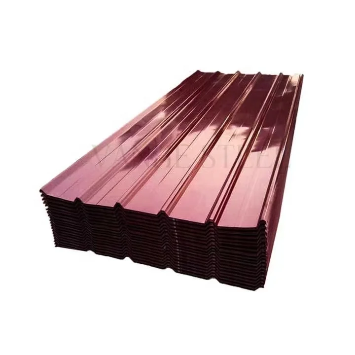 China Factory  22 gauge size coated corrugated steel roofing sheet for machine import and export trad