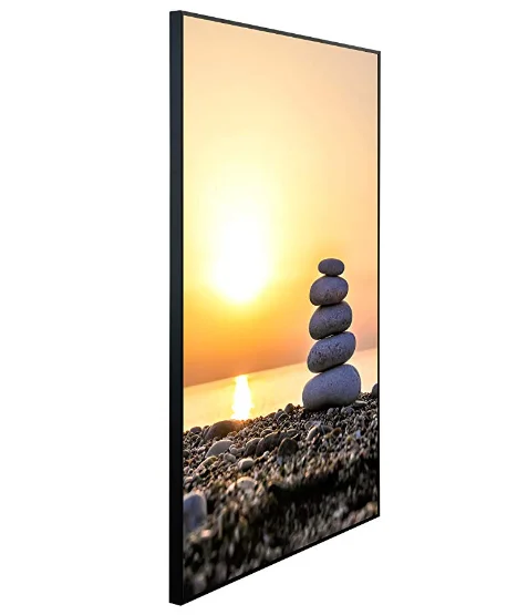 2023 ErP /Rohs /CE High quality wall heater UV custom pictures black alu frame 600W infrared heating panels