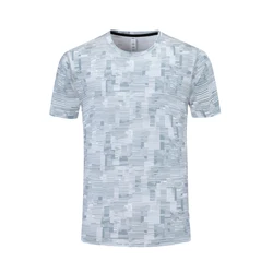 Gym Wear T Shirts For Men Muscle Shirts Cotton Elastane Tee Tops Clothing Rounded Hem T Shirt With Logo