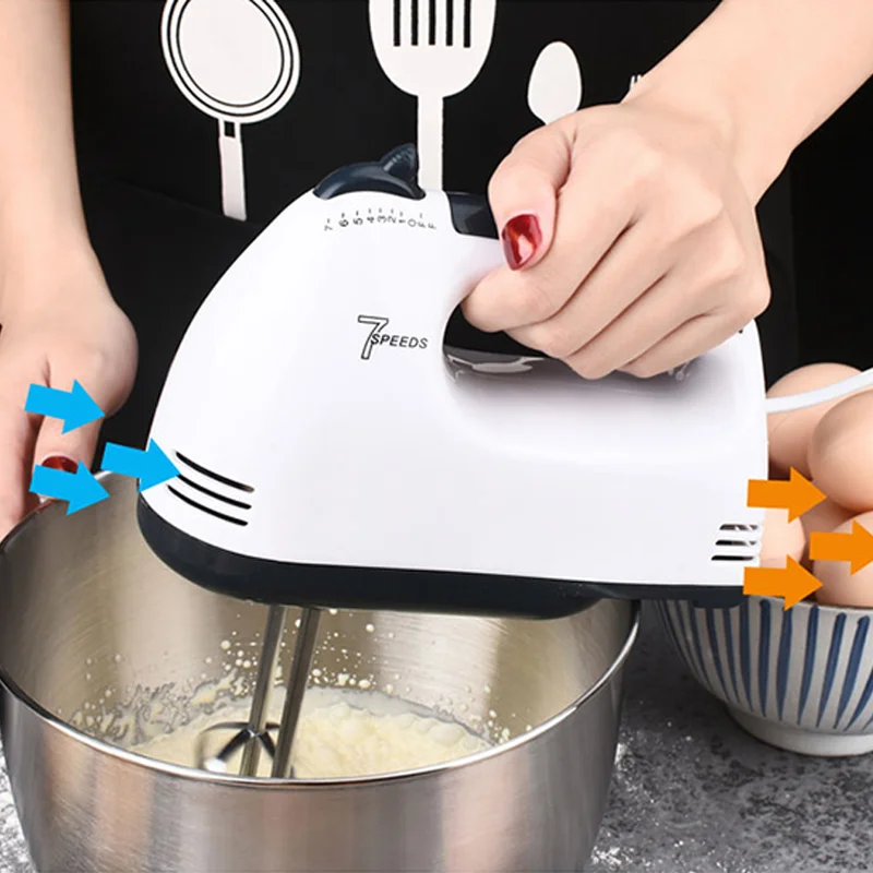 220V 100W 7 Speed Home Kitchen Egg Beater/whisk Batter Flour Bread Dough Electric Food Mixers