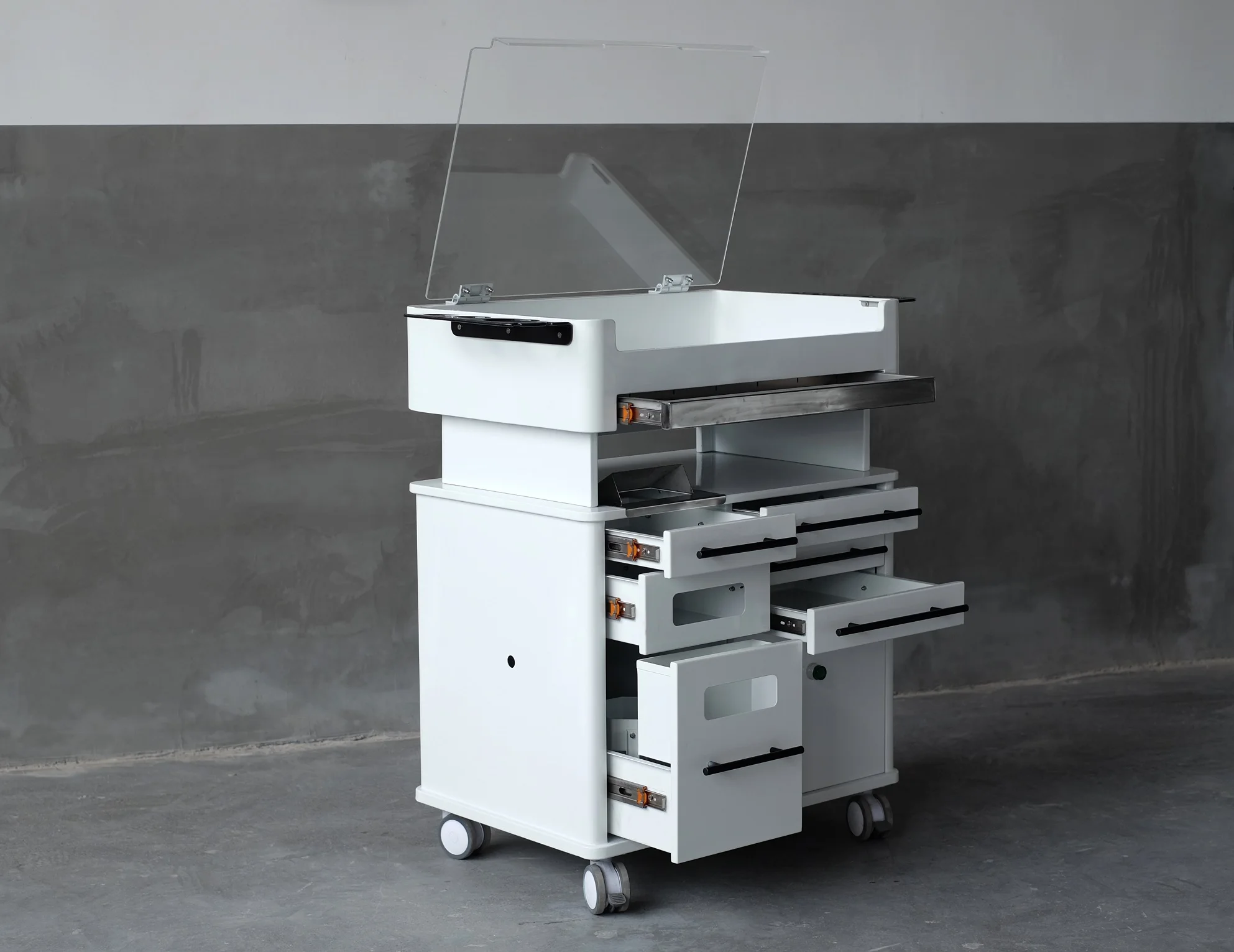 Steel mobile surgical ent dental equipment cabinets dental chair cabinet dental furniture cabinet