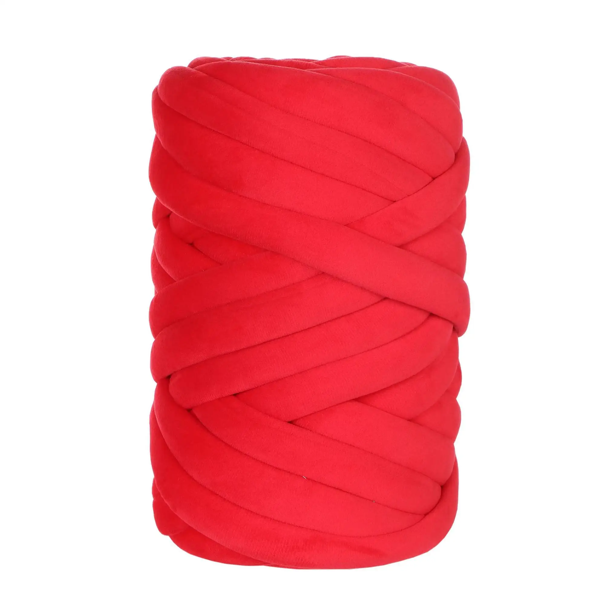 On Sale 2cm 500g Polyester Plush Cotton Chunky Giant Tube Yarn