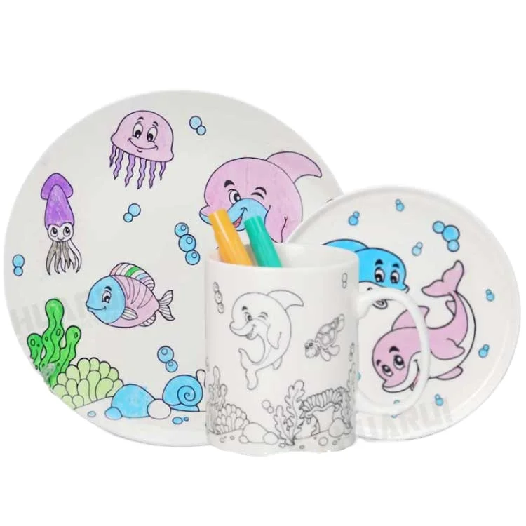 Paint Your Own DIY Coffee Ceramic Mug Painting Kit for KidsCraft Cup Hand Painted Mug