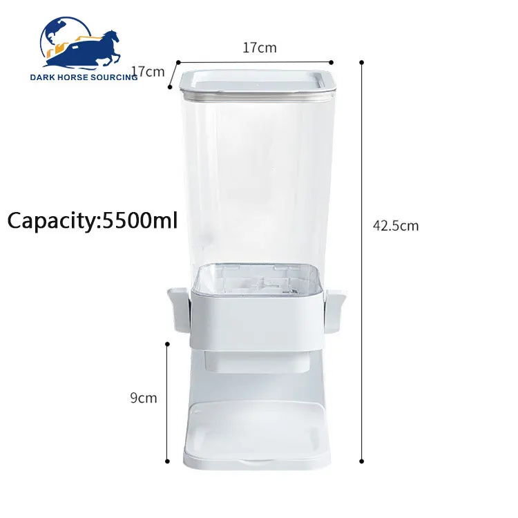 Multifunction large capacity plastic kitchen bulk dry food cereal rice storage dispenser