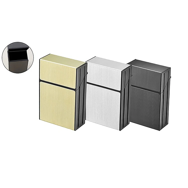Aluminium Alloy Waterproof mens 20pcs capacity cigarette Case Can be customized Logo  Smoking Box