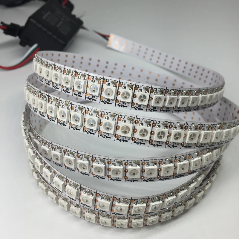 WS2812 ws2811 Пиксельная 5050 rgb 144 Светодиодная лента гибкая 5 в постоянного тока адресная умная светодиодная полоса световая