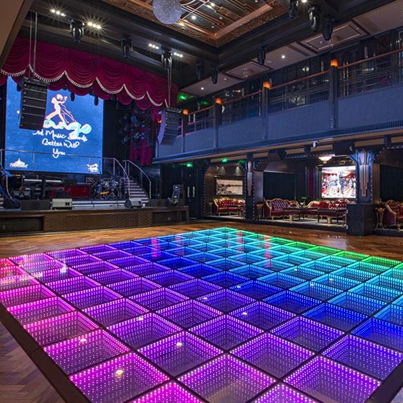 IP67 Outdoor RGB Led Light 3D Mirror Stage Wedding Dance Floor