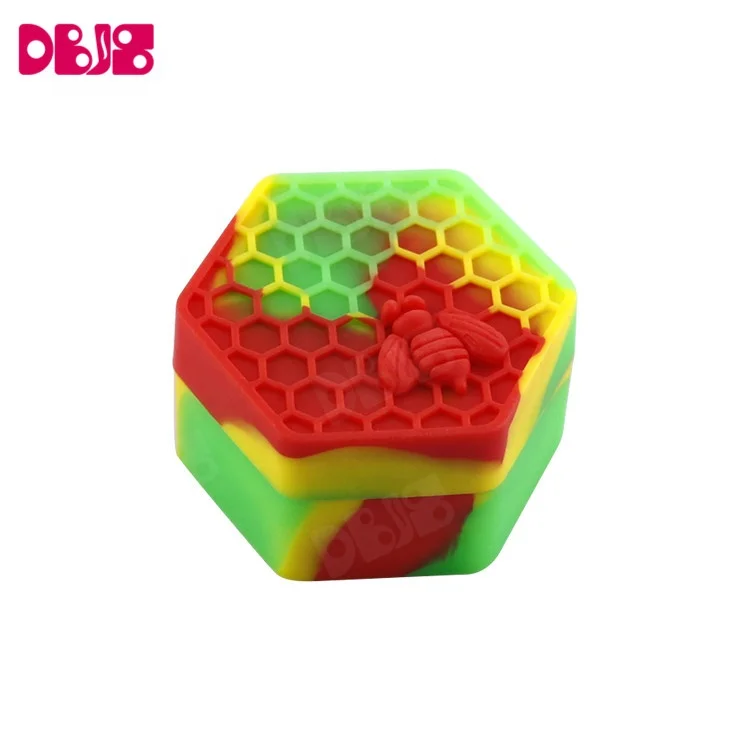 
Portable weed dry herb Storage box silicone jars dabs wax container for free sample 