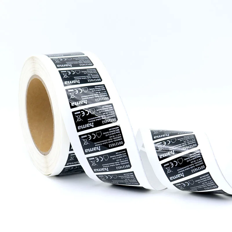 Custom Bright Silver Waterproof PVC Vinyl Label Stickers