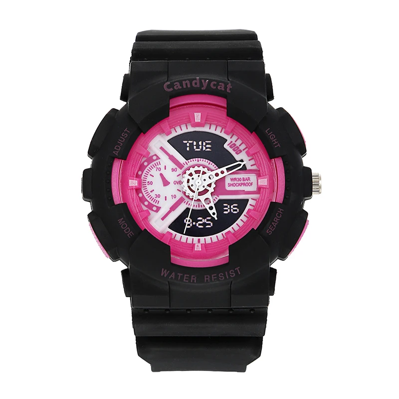 
Large Dial Silicone Watch Fashion Casual Sports Primary And Secondary School Watch 