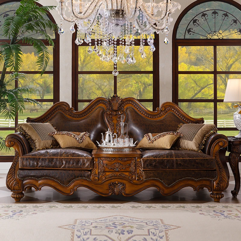 High Quality Chinese Furniture Antique Solid Wooden Carving Hotel Sofa Set Of Sofa For Living Room