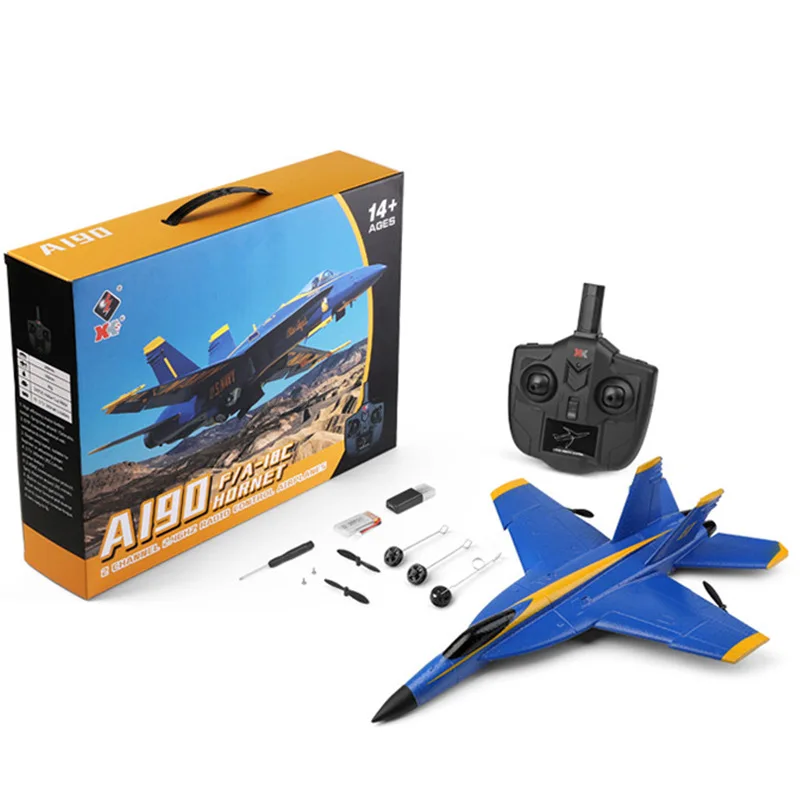 Wltoys XK A190 F-18 RC самолет F/A-18C Hornet 2 4 ГГц радиоуправляемый 6 оси Дрон для дистанционно управляемого летательного аппарата планер