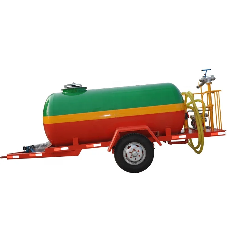 With gasoline water pump capacity 5000L fire fighting water tanker trailer