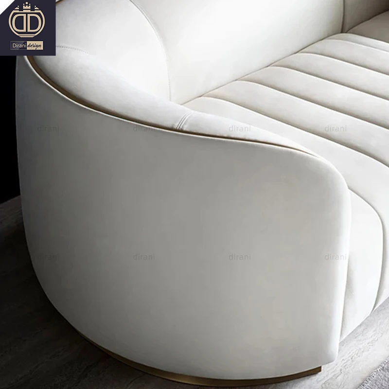 Hot Sale Rugiano Excellent Unique Sofa Sophisticated Italian Stylish Pierre Sofa Genuine Leather Sectional Cream Sofa
