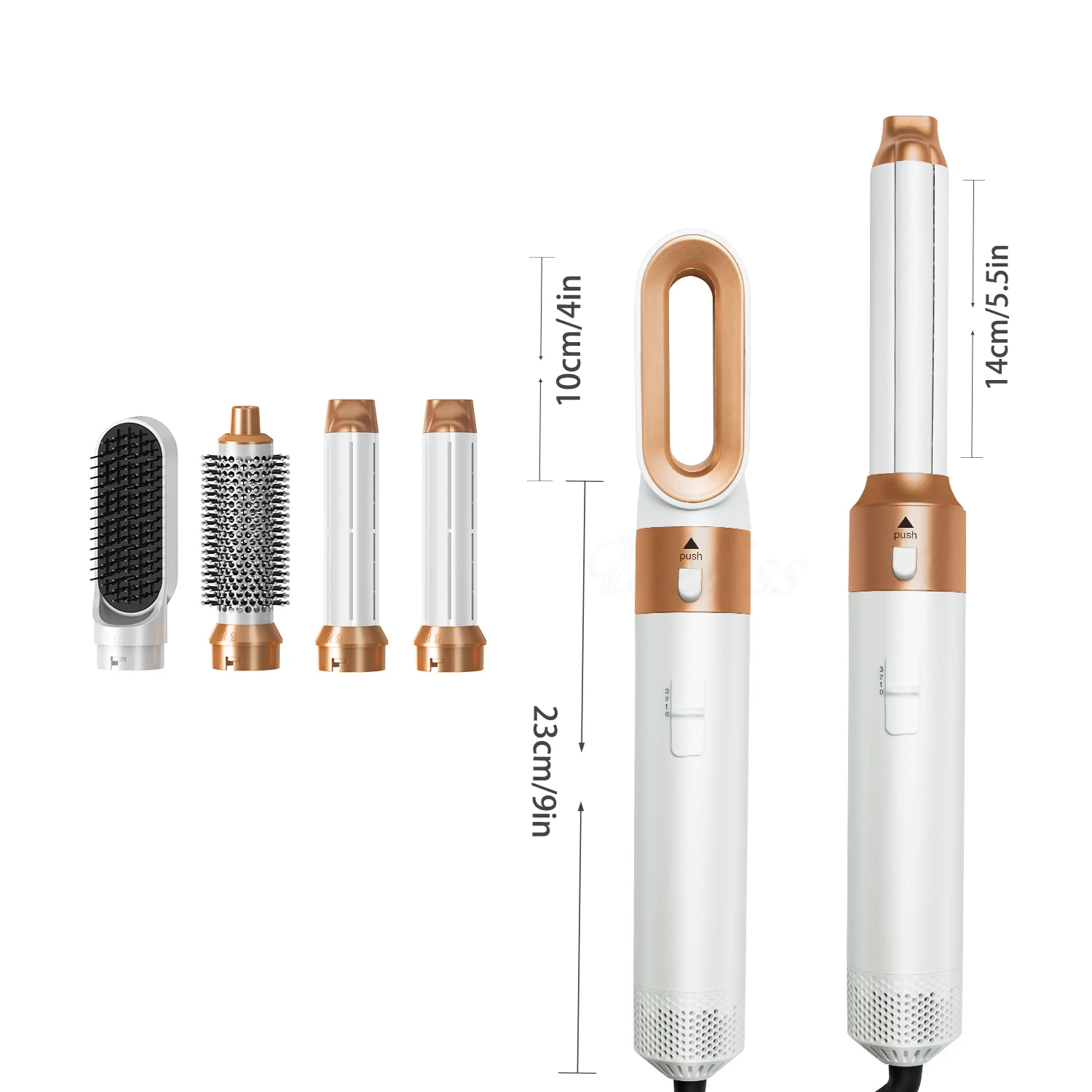 New 5 In 1 Hair Styler Electric Hair Dryer Brush Professional Complete Styler One Step 5 In 1 Hot Air Brush Wrap Styler