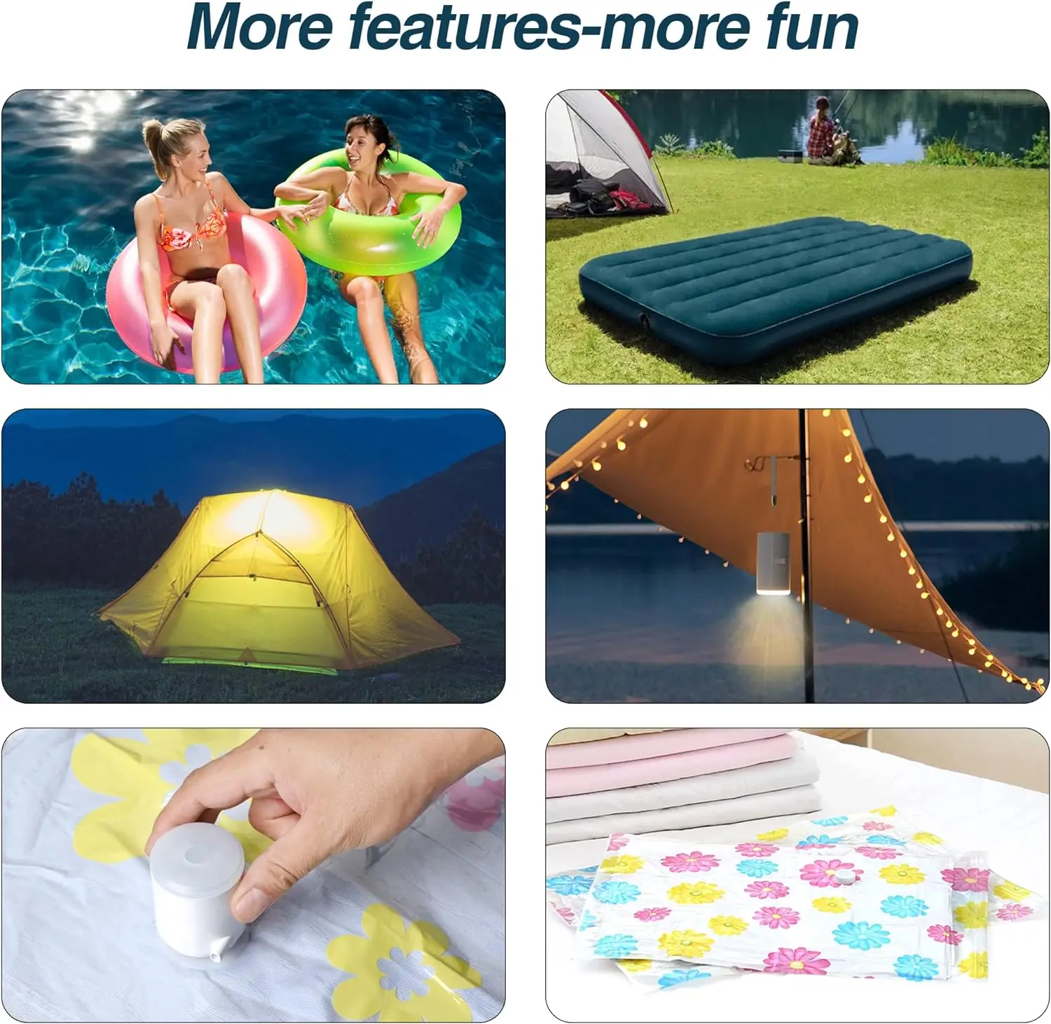 2024 New arrival high pressure rechargeable portable electric usb aip pump for air kayak bed Packraft pillow mattress boat