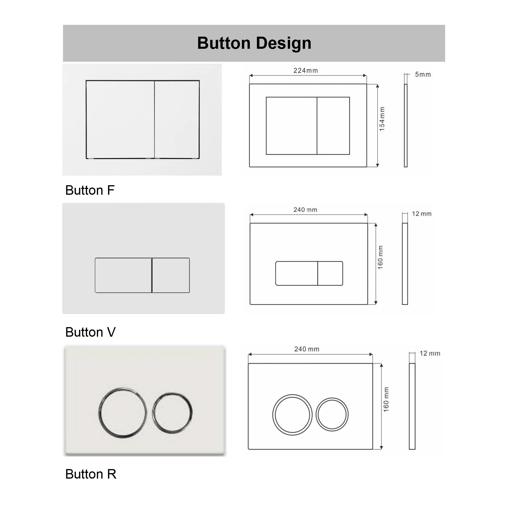 Dual Flush Concealed Water Tank Wall Hung Fashionable Bathroom Water Tank Space-Saving Built-In plumbing fixtures
