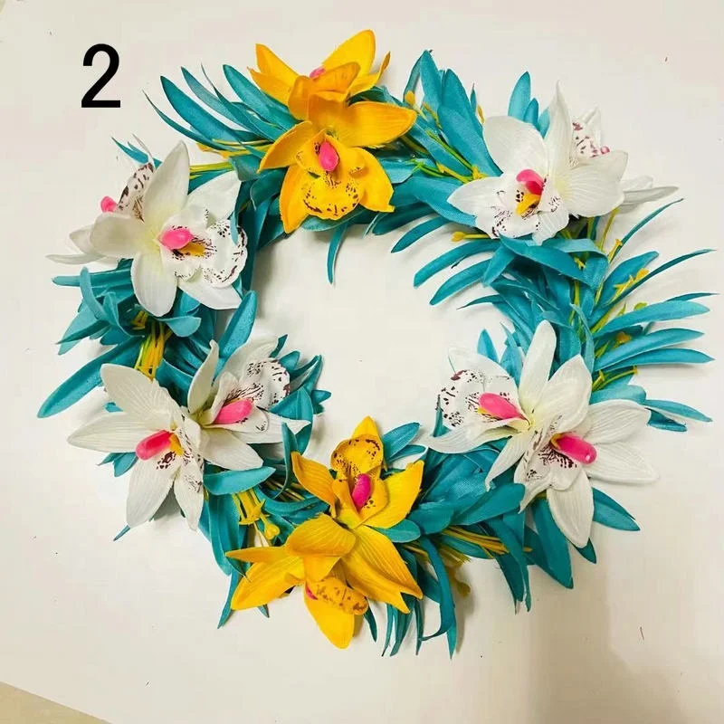 Spider Lily orchid Elastic Headband Tropical Flower island flower hair Accessories Haku Hula dance flower