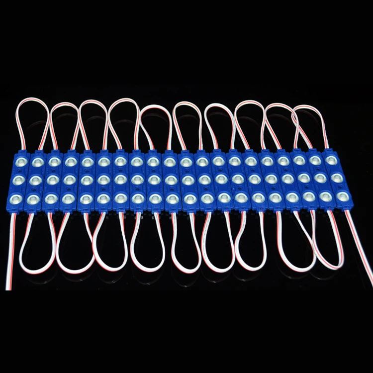 high quality waterproof DC12V 0.72W 5050smd lens 3 light led module