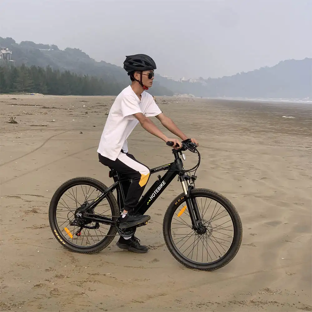 mountain bikes-for-teenager black mountain bike front fork 6061 Aluminum alloy full suspension ebike