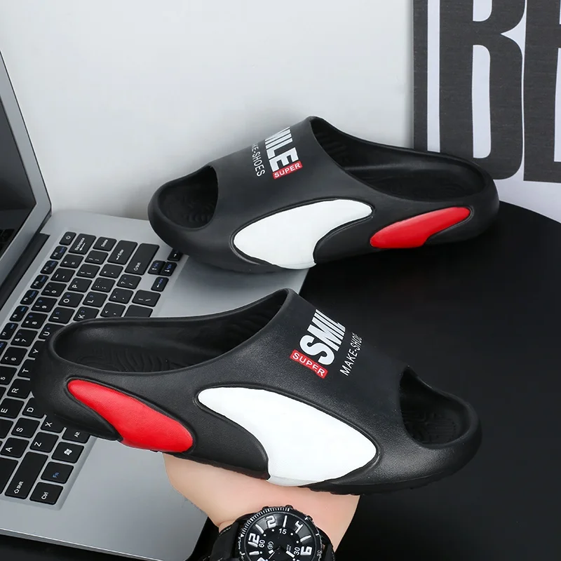 Wholesale men summer plush sandal EVA unisex clogs beach slippers for mans casual slippers
