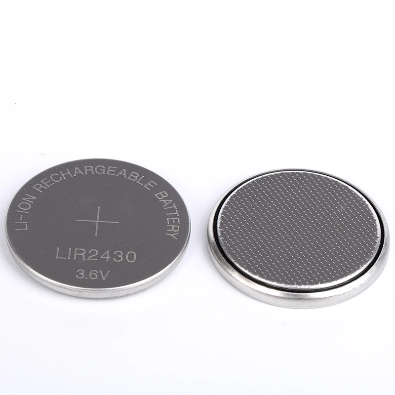 LIR2430 3.7v 55mAh Lithium Ion Button Cell Rechargeable Battery Cell Logo Brand Custom OEM for Consumer Electronics