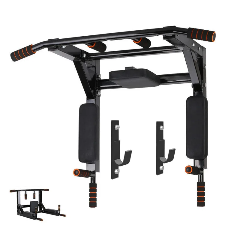 Doorway Wall Mounted Pull up Bar Chin up bar Dip Station With Sandbag Workout Power Tower Set Training for Indoor Home Gym